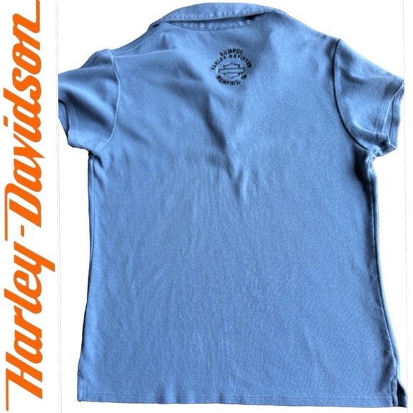 NEW RARE‼️ Harley Davidson V Neck Embroidered Polo - Size L - Picture 2 of 5